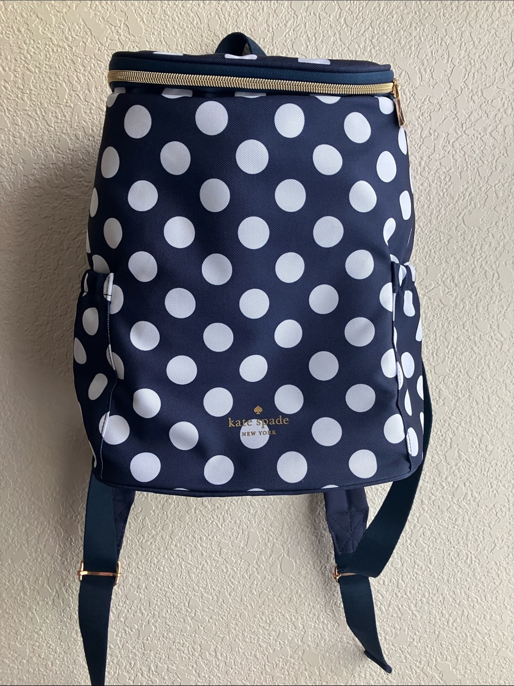 Kate Spade New York Navy Jumbo Dot Backpack Cooler Bag (NWT)